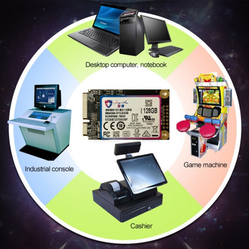Disque SSD JingHai 1,8 pouces mSATA, Architecture Flash: MLC, Capacité: 512 Go SJ20661142-06
