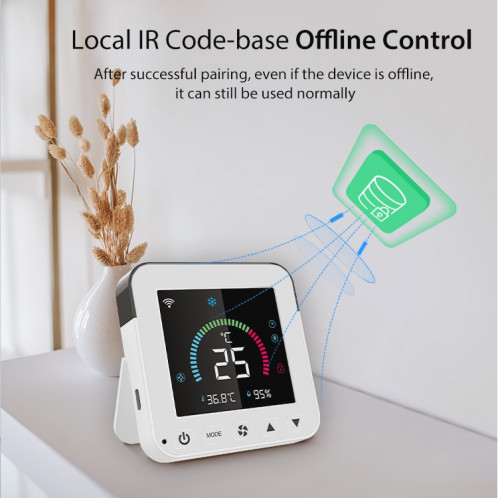 Neo NAS-RT01W WiFi Smart Color Screen infrarouge Air Climostat Thermostat (noir) SN087B34-014