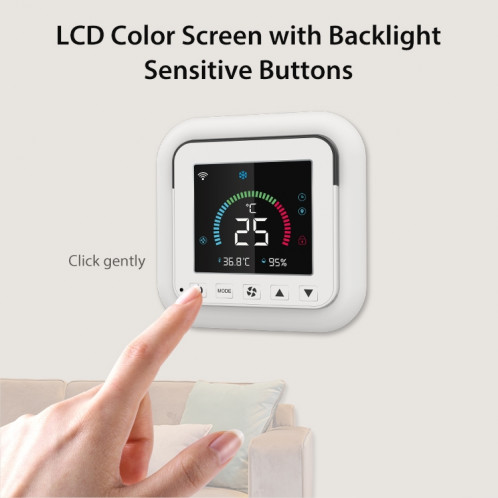 Neo NAS-RT01W WiFi Smart Color Screen infrarouge Air Climostat Thermostat (noir) SN087B34-014