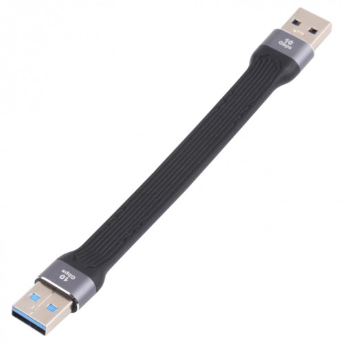10 Gops USB mâle à USB mâle Soft Flat Sync Data Câble de chargement rapide SH21031340-05