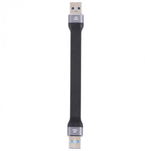 10 Gops USB mâle à USB mâle Soft Flat Sync Data Câble de chargement rapide SH21031340-05