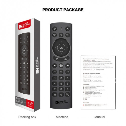 Backlight G20S Pro Voice Version 2.4G Air Mouse Remote Control SH2116271-07