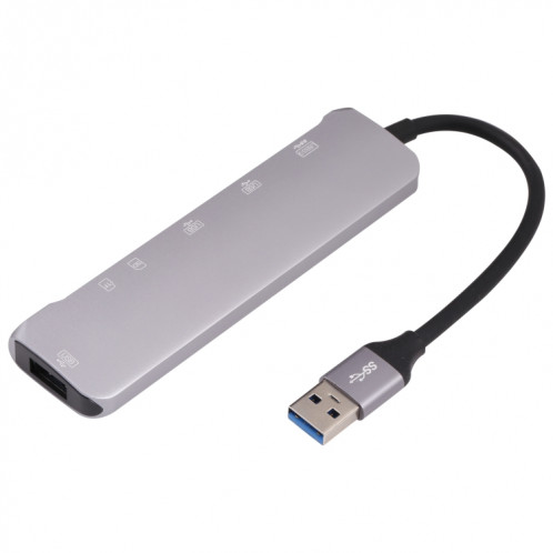 NK-3043HD 6 en 1 Mâle USB à la fente de carte TF / SD + USB 3.0 + 3 USB 2.0 Adaptateur femelle SH212546-07