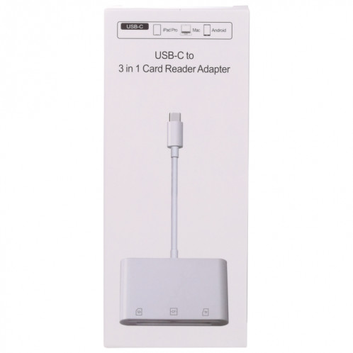 S-205 3 sur 1 CF Carte / carte TF / Lecteur de carte SD pour les appareils USB-C / TYPE-C SH21281746-06