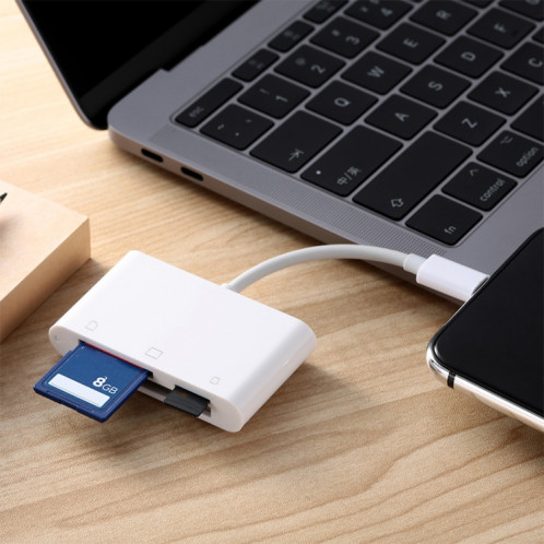S-205 3 sur 1 CF Carte / carte TF / Lecteur de carte SD pour les appareils USB-C / TYPE-C SH21281746-06