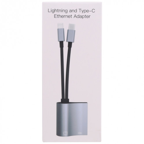 NK-1054PRO 2 en 1 8 broches + USB-C / Type-C mâle à 8 broches Chargements + Adaptateur femelle Ethernet SH21311335-07