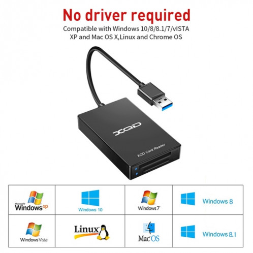 Lecteur de carte Rocketek XQD312 Type-C vers SD / XQD 2 en 1 SR2132229-05