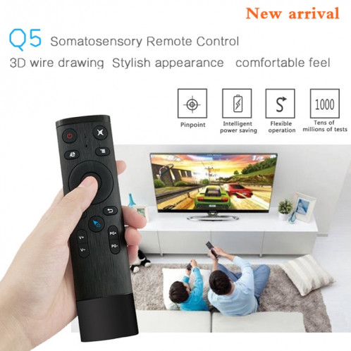 Q5 Gyroscope + Versant Version étrangère USB 2.4G VOIX VOIX VOLLE VOLLE COMMANDE DE MONDE, Prise en charge du décodeur / ordinateur SH2133384-07