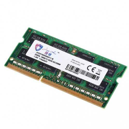 Module de mémoire RAM JingHai 1.35V DDR3L 1333 / 1600MHz 4GB pour ordinateur portable SJ2160742-04