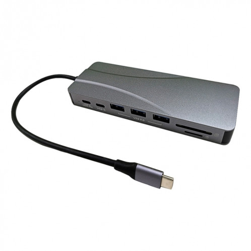 Adaptateur Rocketek HC451 Type-C vers 60W PD + 4K HDMI + DP + 100M RJ45 HUB 14 en 1 SR2173219-08