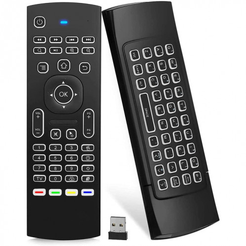 MX3-L White Backlit Version 2.4 GHz Fly Air Mouse Wireless Keyboard Contrôle SH22191434-07