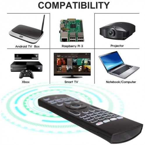 MX3-L White Backlit Version 2.4 GHz Fly Air Mouse Wireless Keyboard Contrôle SH22191434-07