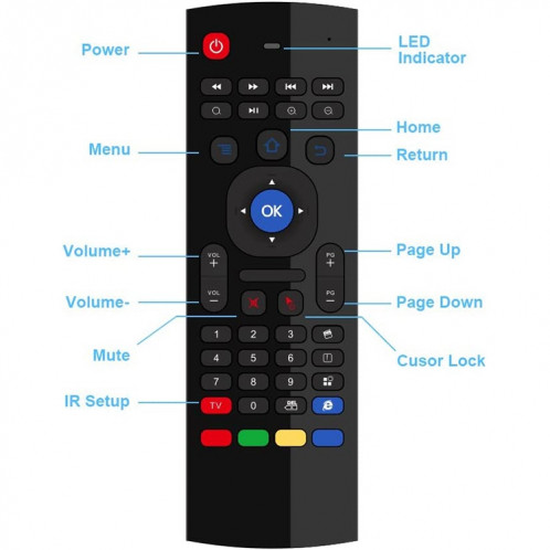 MX3-L Version standard 2.4 GHz Air Air Mouse Wireless Clavier Contrôle SH222086-07