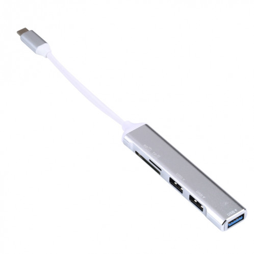 5 en 1 USB-C / TYPE-C 3.1 à SD / TF Slot SD / TF + 3 ports USB 3.0 PORTS MELIFCONCTIONNEL Docking Station Hub (Gris) SH222H94-07