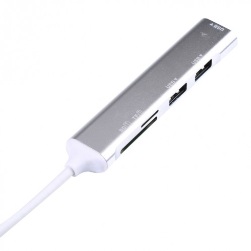 5 en 1 USB-C / TYPE-C 3.1 à SD / TF Slot SD / TF + 3 ports USB 3.0 PORTS MELIFCONCTIONNEL Docking Station Hub (Gris) SH222H94-07