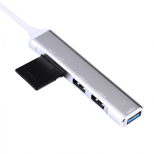5 en 1 USB-C / TYPE-C 3.1 à SD / TF Slot SD / TF + 3 ports USB 3.0 PORTS MELIFCONCTIONNEL Docking Station Hub (Gris) SH222H94-07