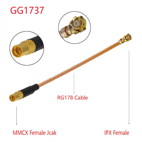 Câble adaptateur IPX femelle vers GG1737 MMCX femelle RG178, longueur : 15 cm SH2286759-04