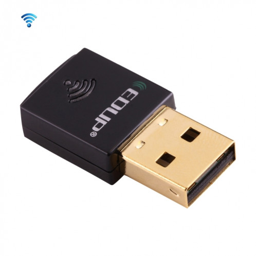 EDUP EP-AC1619 Mini USB sans fil 600Mbps 2.4G / 5.8Ghz 150M + 433M double carte réseau WiFi WiFi pour Nootbook / ordinateur portable / PC (noir) SE312B1776-09