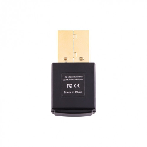 EDUP EP-AC1619 Mini USB sans fil 600Mbps 2.4G / 5.8Ghz 150M + 433M double carte réseau WiFi WiFi pour Nootbook / ordinateur portable / PC (noir) SE312B1776-09