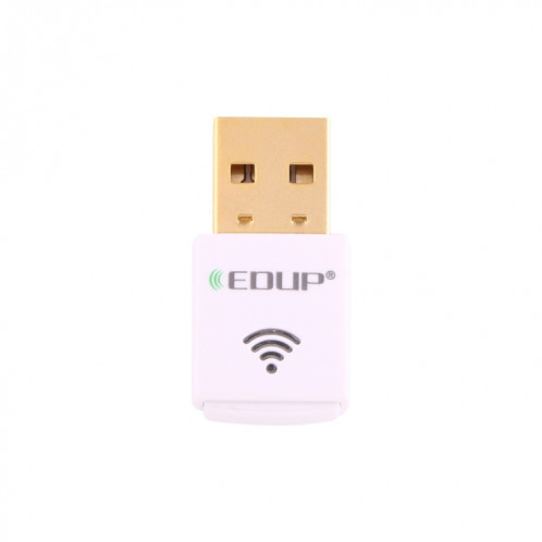 EDUP EP-AC1619 Mini USB sans fil 600Mbps 2.4G / 5.8Ghz 150M + 433M double carte réseau WiFi WiFi pour Nootbook / ordinateur portable / PC (blanc) SE312W838-09