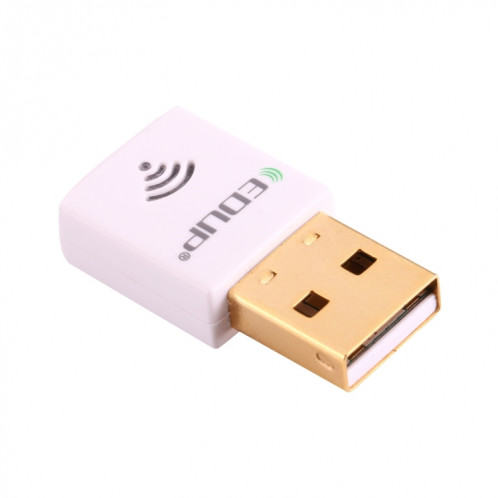 EDUP EP-AC1619 Mini USB sans fil 600Mbps 2.4G / 5.8Ghz 150M + 433M double carte réseau WiFi WiFi pour Nootbook / ordinateur portable / PC (blanc) SE312W838-09
