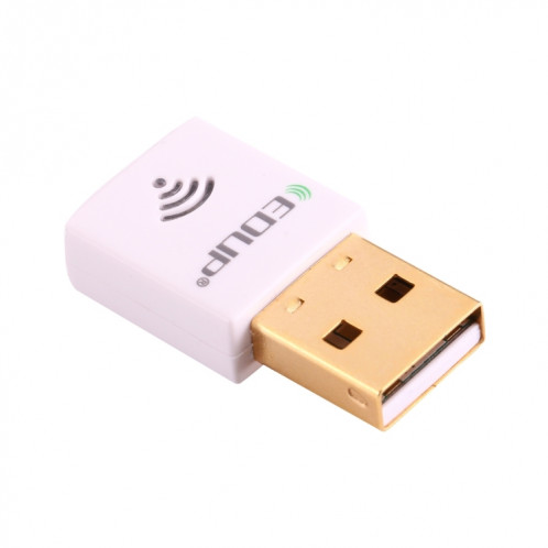 EDUP EP-AC1619 Mini USB sans fil 600Mbps 2.4G / 5.8Ghz 150M + 433M double carte réseau WiFi WiFi pour Nootbook / ordinateur portable / PC (blanc) SE312W838-09