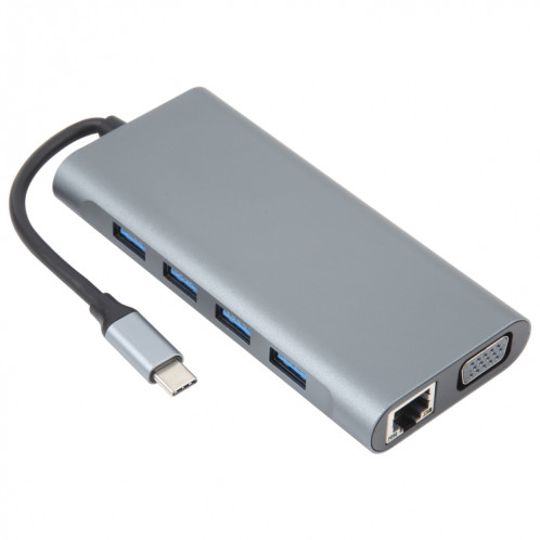 Adaptateur HUB de station d'accueil USB-C / Type-C 11 en 1 (port réseau 100M) SH2379404-07