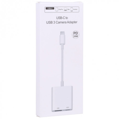 S-211 Adaptateur de caméra 2 en 1 USB-C / Type-C mâle vers Type-C + USB femelle SH23821086-07