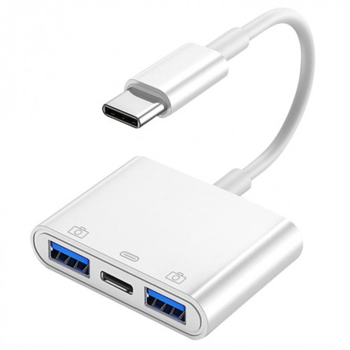 S-202 3 en 1 USB-C / Type-C Mâle vers Type-C + 2 x Adaptateur Caméra USB Femelle SH238641-07