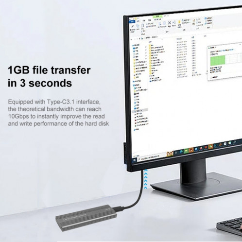 Boîtier de disque SSD M2300 à double protocole M.2 NVME/SATA (noir) SH397B1797-07
