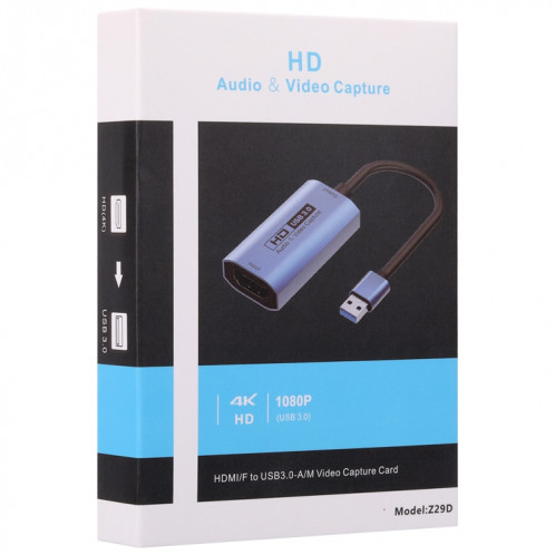 Carte de capture vidéo HD Z29D HDMI/F femelle vers USB 3.0/M mâle avec câble SH24161725-07