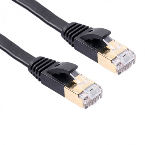 1.5m CAT7 10 Gigabit Rétractable Flat Ethernet RJ45 Réseau LAN Câble (Noir) S1474B1712-05