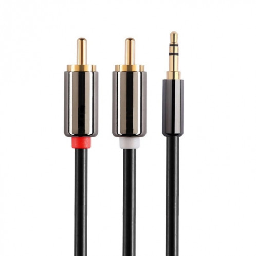 2m Jack plaqué or de 3,5 mm à 2 x câble audio stéréo mâle RCA S224751435-08