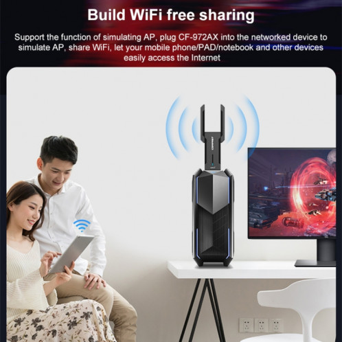 Carte réseau sans fil USB COMFAST 972 AX 5400Mbps WiFi 6 Free Drive SC2495676-011
