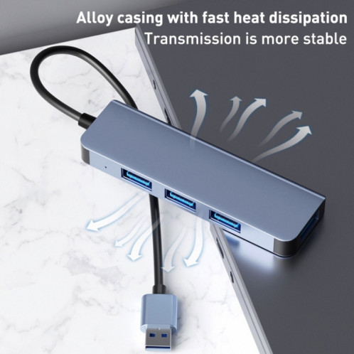 Adaptateur HUB 4 en 1 USB vers USB3.0x4, longueur du câble : 1,2 m SH2504326-08