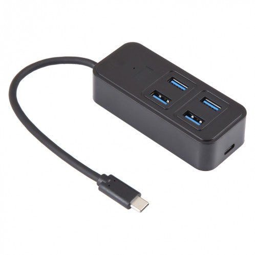 BYL-1901T Adaptateur HUB 5 en 1 USB-C / Type-C vers USB3.0x4 + USB-C / Type-C SH25061600-05