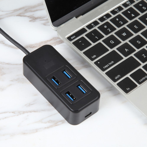 BYL-1901T Adaptateur HUB 5 en 1 USB-C / Type-C vers USB3.0x4 + USB-C / Type-C SH25061600-05