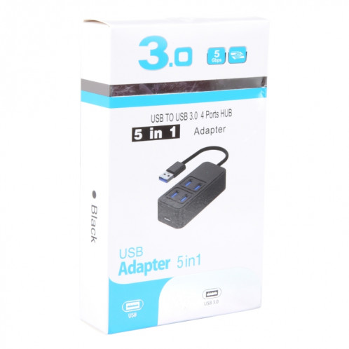 BYL-1901U Adaptateur 5 en 1 USB vers USB3.0x4 + USB-C / Type-C HUB SH2507288-05