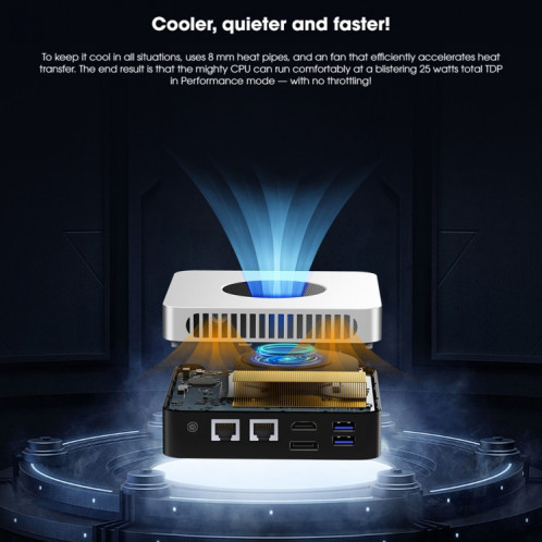 Mini PC CHUWI LarkBox X, Windows 10, AMD Ryzen 7 3750H Quad Core jusqu'à 4,0 GHz, 12 Go + 512 Go, prise en charge WiFi 6, Bluetooth 5.2 SC2558223-013
