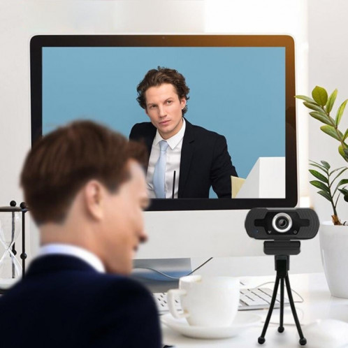 Caméra Web HD-F18 1080P multifonction avec caméra Web et microphone (noir) SH565B789-08