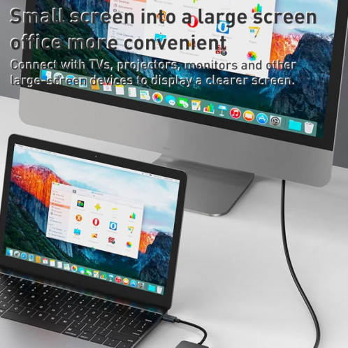 BYL-2308 6 en 1 USB-C / Type-C vers USB3.2 + Internet Gigabit + Adaptateur HUB HDTV (Gris foncé) SH586B1407-07