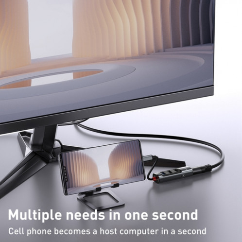 Adaptateur HUB de station d'accueil multifonction Yesido HB22 5 en 1 USB-C / Type-C SY25871087-011