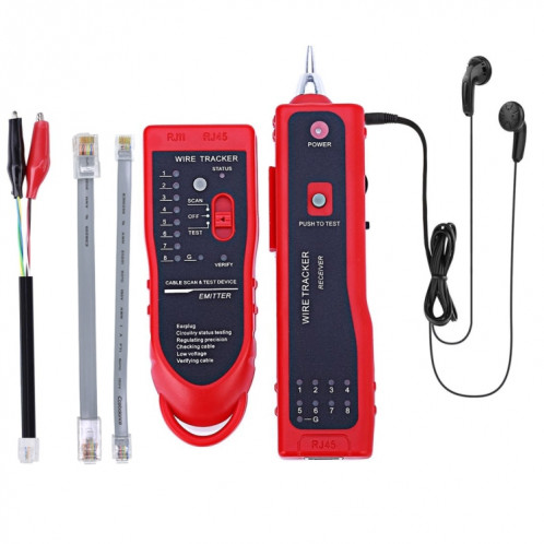 RJ11 / RJ45 Téléphone Fil Tracker Ethernet LAN Réseau Testeur de Câble Détecteur Ligne Finder SR25921246-08