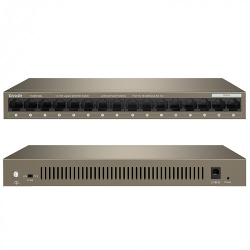 Tenda TEG1016M commutateur Ethernet Gigabit à 16 ports en métal de bureau établit rapidement un réseau haut débit ST25991552-010