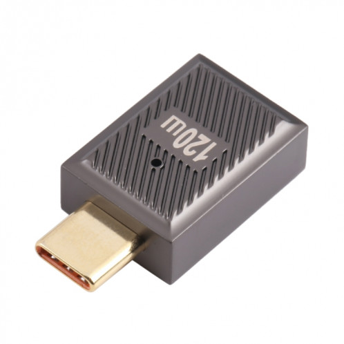 Adaptateur de charge droit USB-C/Type-C mâle vers USB femelle 10 Gbit/s (Gun Metal) SH02GM156-07