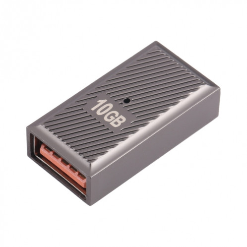 Adaptateur de charge droit USB femelle vers USB-C/Type-C femelle 10 Gbit/s (Gun Metal) SH03GM1620-07