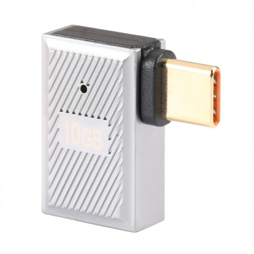 Adaptateur de charge USB-C / Type-C mâle vers USB femelle 10 Gbps à courbure latérale à 90 degrés SH26041482-07