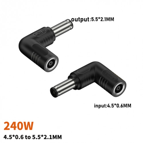 Adaptateur d'alimentation 240W DC 4506 femelle vers DC 5521 mâle pour ordinateur portable HP SH2607907-04