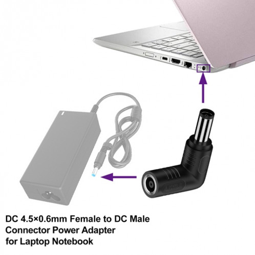 Adaptateur d'alimentation pour connecteur DC 4506 femelle vers DC 6037 mâle SH2609442-04