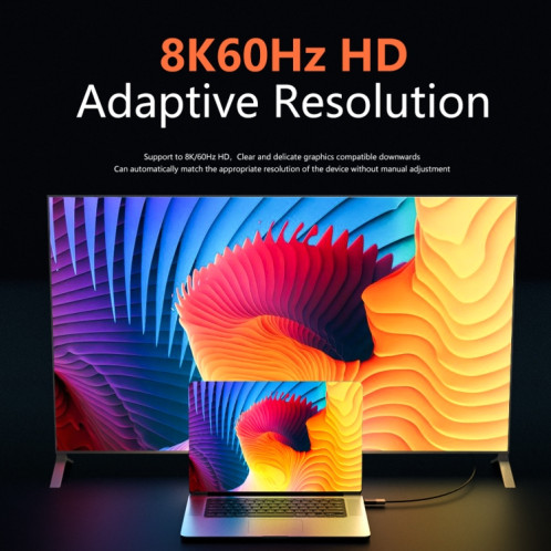 Adaptateur HDMI femelle vers DP mâle 8K 60 Hz (Gun Metal) SH44GM1998-07